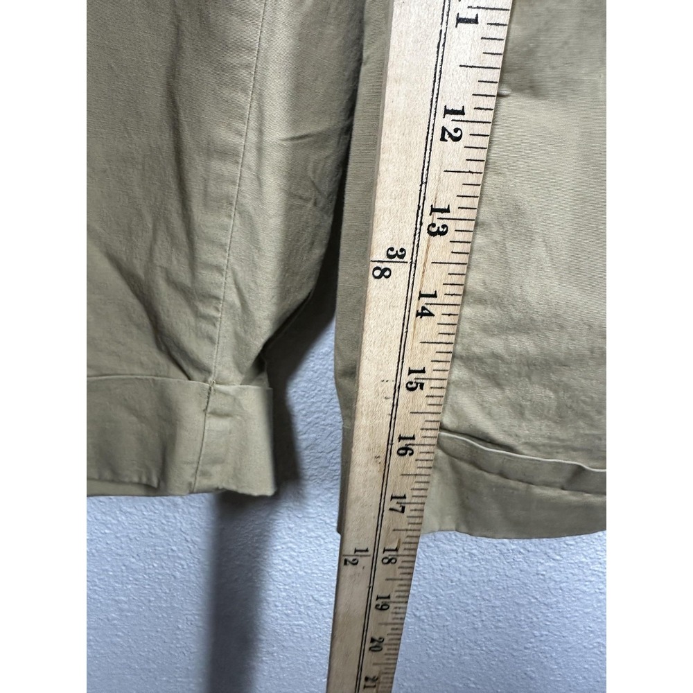St Johns Bay‎ Capri Pants Womens 4P Khaki Beige Stretch Drawstring Cargo Pockets - Picture 5 of 7